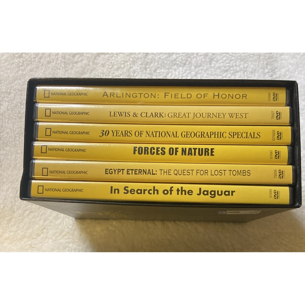 National Geographic Lot of 6 DVDs Arlington Egypt, Civil War Lewis  Clark +2 Box